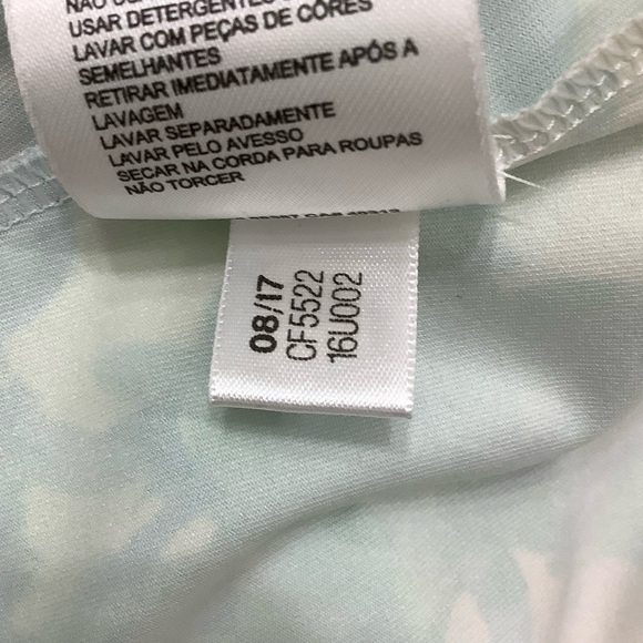 Adidas White Floral Short Sleeve Polo Resor Sleeveless - Picture 5 of 7